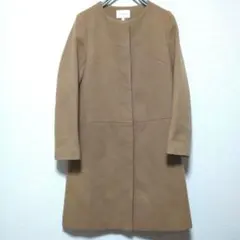 ノーカラーショートコート ピーコート