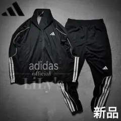 【２ＸＬサイズ】adidas上下セットアップ　トラックスーツ　黒　ブラック　新品