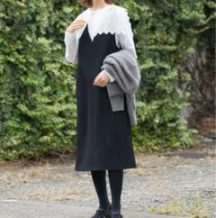 アーバンリサーチロッソ　ジャンパーススカート　ワンピース　ブラック　ジャンスカ