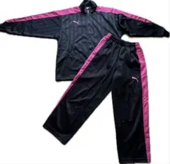 日曜日限定5%値引き❣️PUMA 長袖ジャージ 【ブラック/ピンク】SS