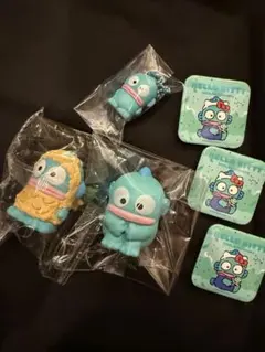 ハンギョドン　天麩羅　待ちぼうけ　マスコット&グミ　サーティワン缶バッジ