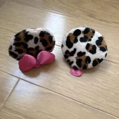ディズニー ミニーちゃんヒョウ柄ヘアピン