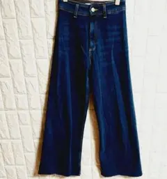 ZARA（ザラ） ハイウエストワイドデニム　切りっぱなし　XS〜Sサイズ相当53