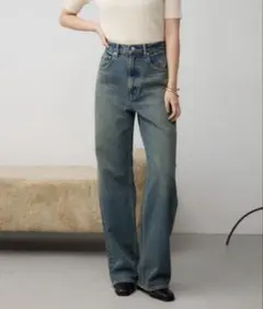 AZUL BY MOUSSY ハイウエストワイドデニム