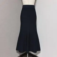 アパートバイローリーズ ニット マーメイド ロング スカート ブラック