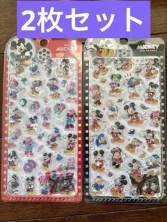 【海外正規品】ボンボンドロップシール ミッキーとミニー　3D立体 2枚セット