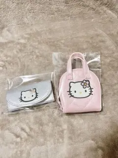 ハローキティ小物入れ•ブランド三つ折り財布 •ヘアクリップセット