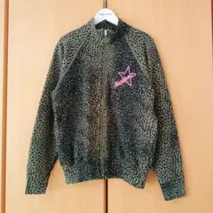 HYSTERIC GLAMOUR レオパード ジップアップ パーカー カーキ F