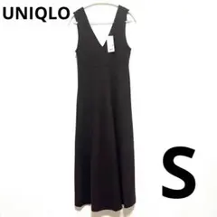 ユニクロ ブラッシュドジャージージャンパースカート　S ブラウン