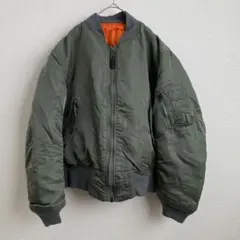 90s MA-1 ALPHAフライトジャケット オリーブグリーンUSA製