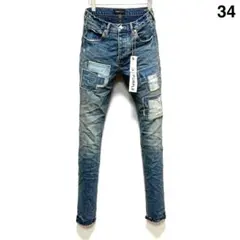 新品 PURPLE BRAND P001 パッチリペアスキニーデニム 32 - メルカリ
