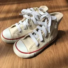 コンバース ハイカット スニーカー キッズ　オフホワイト