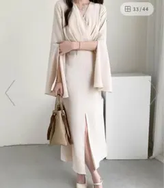 ABITOKYO スリットカシュクールロングワンピース