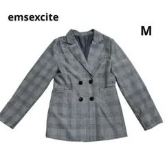 emsexcite 千鳥格子ジャケット　グレー　Mのサムネイル