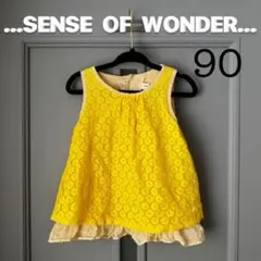 センスオブワンダー 黄色 トップス ♡ レース 90 ノースリーブ