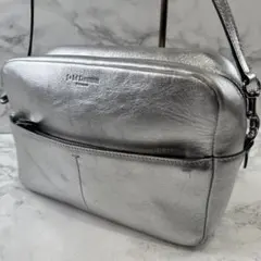 極美品 トリーバーチ レザー ショルダーバッグ ピース エマーソン シボ 