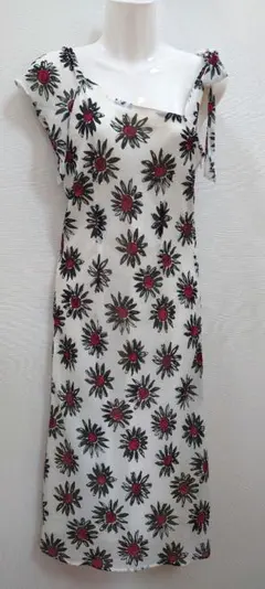 ジーエフ ファッションクリエーション 花柄シフォンワンピース ミディワンピース