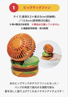 マクドナルド サマーチャンスバッグ 2025 　ビッグマックファン