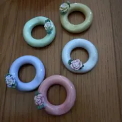 カラフルな陶器製箸置きセット