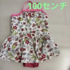 １００センチ 女の子　ワンピース水着　花柄