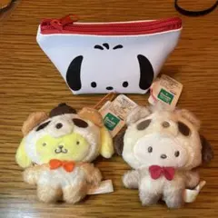 ポムポムプリン　ポチャッコ　サンリオ　着ぐるみマスコット　かわいい