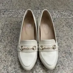 HARUTA 白 ローファー 靴 レディース