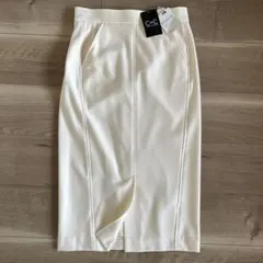 クードシャンス/タイトスカートS/ミモレ丈/オフホワイト