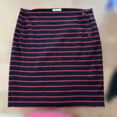 earth music&ecology タイトスカート M ネイビー/レッド