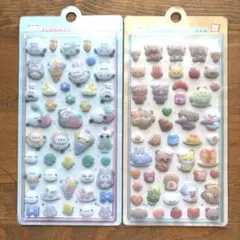 フロッキーシール　モコモコ　コットン　パフィーパン　アニマル　シマエナガ　クマ③