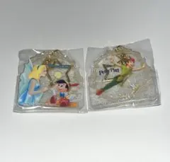 ディズニーキャラクター アクリルキーホルダー ピノキオ・ピーターパン2点セット