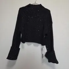 my sty woman 黒ラメニット フリーサイズ