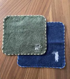刺繍タオルハンカチ　2枚セット