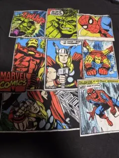 MARVEL COMICS Tシャツ ブラック L