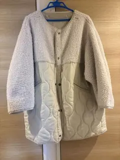 ノアル　キルティングボア　ジャケット Mサイズ アイボリー