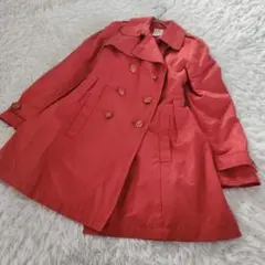 ディップドロップス トレンチ コート M オンワード樫山 オレンジ 綿混
