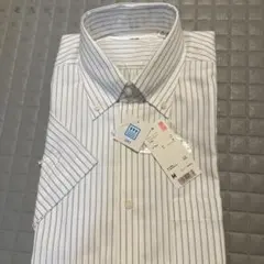 UNIQLO ストライプ 半袖シャツ M 67 Blue