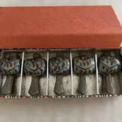 多色模様の陶器製箸置き5個セット