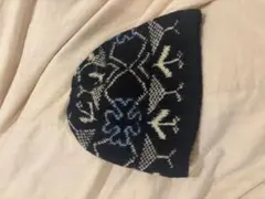 【値下げ可】ノルディック柄 キッズ帽子 黒