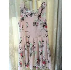 a 注意事項有✨花柄　ノースリーブワンピース　S
