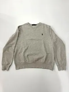 POLO ラルフローレン ポロ スウェット ポニーロゴ 刺繍 グレー M 定番