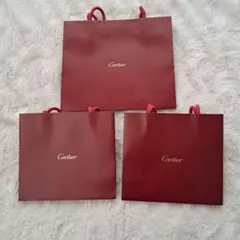 Cartier 赤 ショッピングバッグ セット - メルカリ