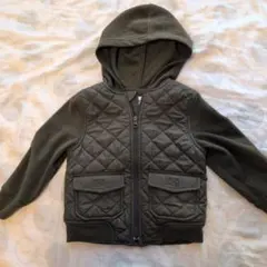 3T、キルティングジャケット フード付き オールドネイビー