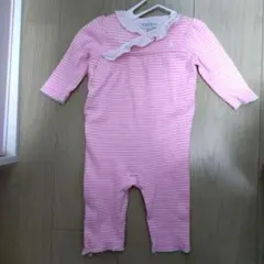 Ralph Lauren ピンク ストライプ　花柄　ロンパース　70