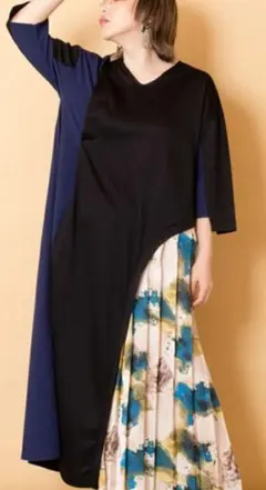 プリーツ切替ワンピース／オズモーシス完売品