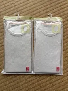 【新品未開封】UNIQLO メッシュボディースーツ ノースリーブ 80 90