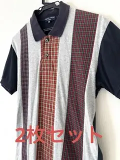 2枚セットCOMME des GARÇONS マルチカラーポロ XSのサムネイル