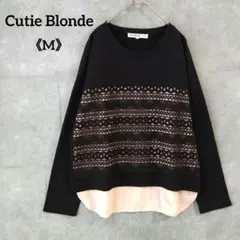 Cutie Blonde カットワークレース 長袖 カットソー M ゆったりのサムネイル