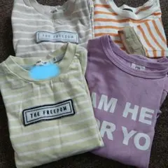 ストライプ柄 長袖カットソー ４点セット　ロンT