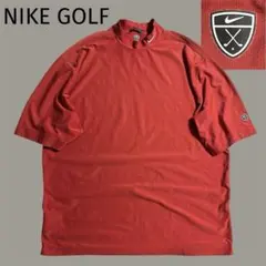 極美品 NIKE GOLF モックネック ストレッチ シャツ 刺繍ロゴ XL