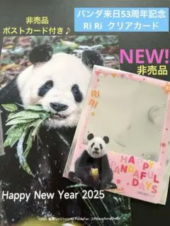リーリー　比力　クリアカード　非売品　上野松坂屋　ポストカード付き　シャンシャン